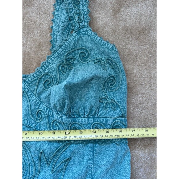 Inca Cottons Women Maxi Dress Babydoll Empire Waist Embroidered 1XL Boho Y2K - Picture 7 of 10